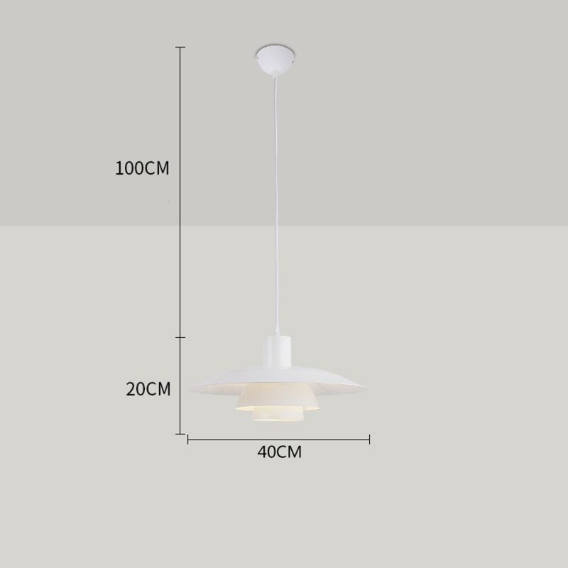 Luminaire suspendu en aluminium blanc, lustre contemporain, luminaire suspendu réglable