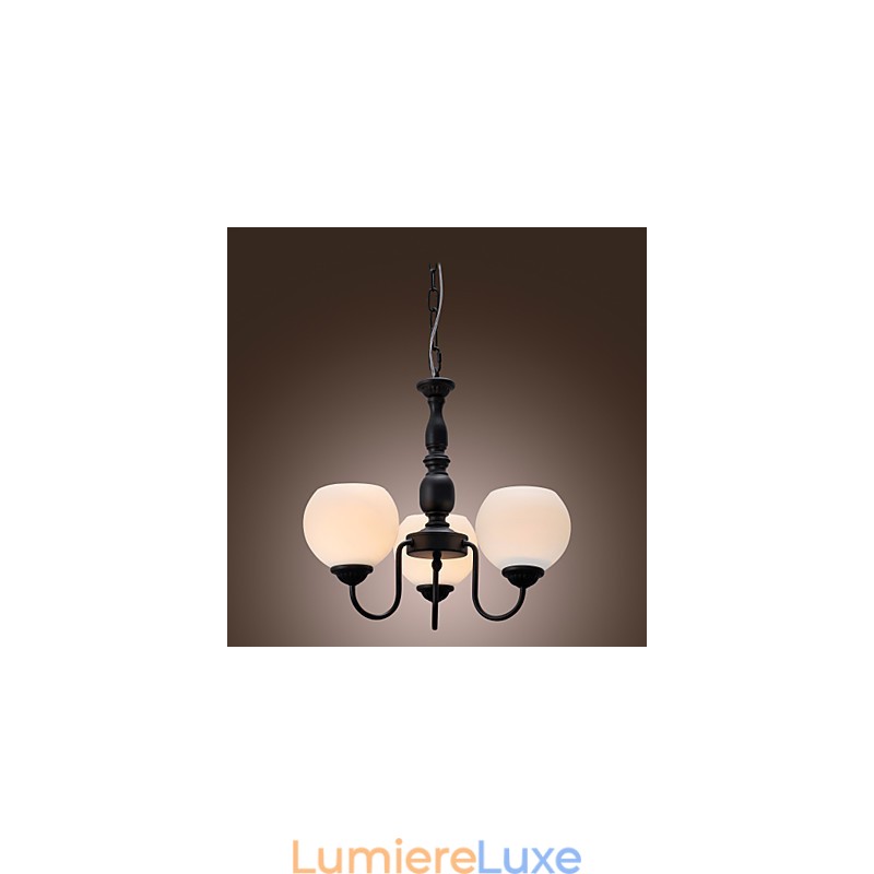 Lustre en bronze de style bougie classique traditionnel