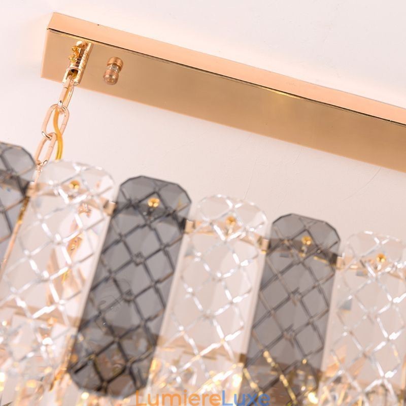 Suspension ovale de luxe en cristal moderne