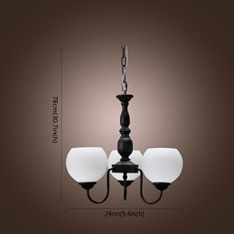 Lustre en bronze de style bougie classique traditionnel