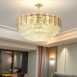 Plafonnier suspendu européen de luxe en cristal