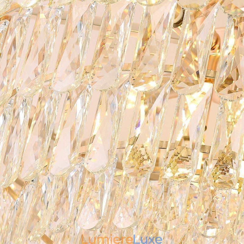 Plafonnier suspendu européen de luxe en cristal