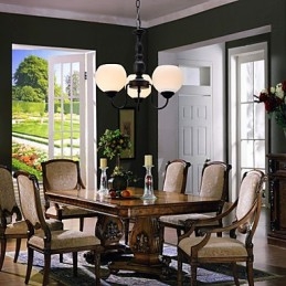 Lustre en bronze de style bougie classique traditionnel