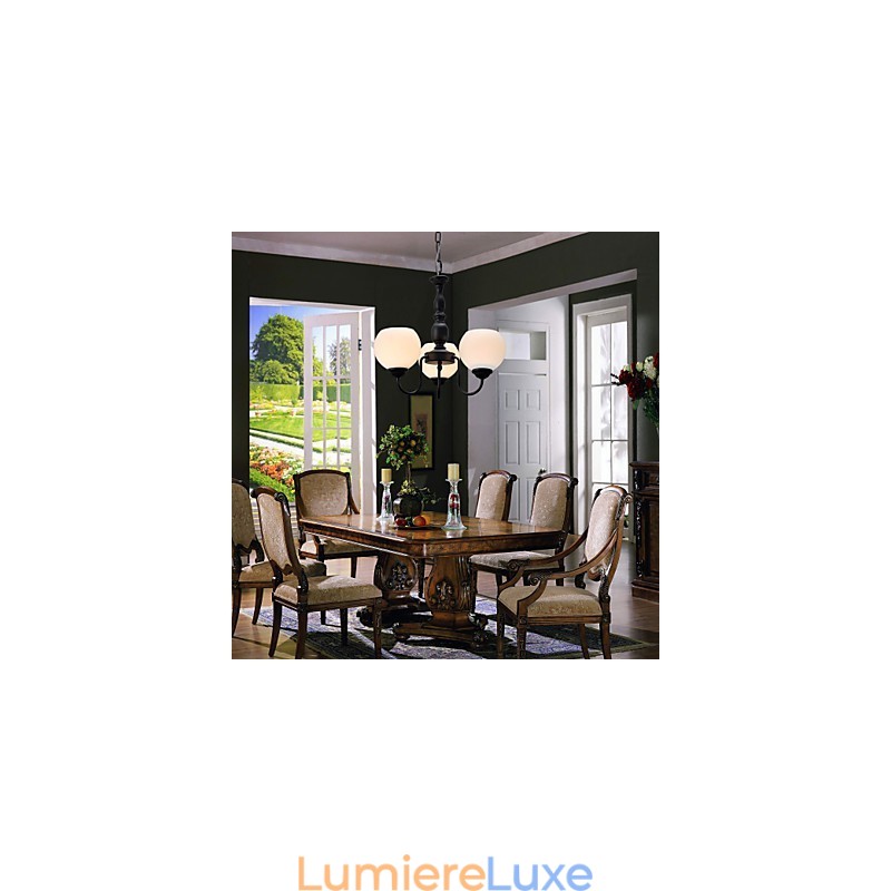 Lustre en bronze de style bougie classique traditionnel