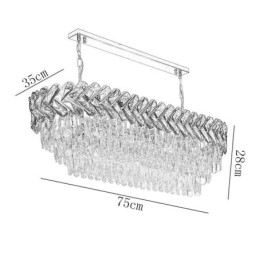Suspension européenne en cristal, plafonnier ovale de luxe