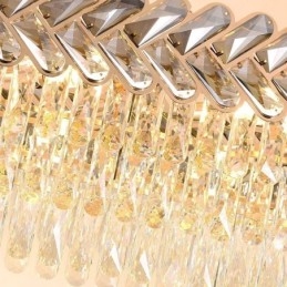 Suspension européenne en cristal, plafonnier ovale de luxe