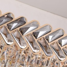 Suspension européenne en cristal, plafonnier ovale de luxe