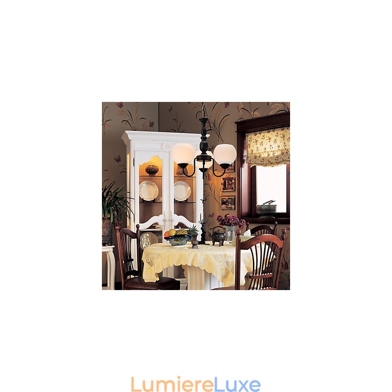 Lustre en bronze de style bougie classique traditionnel