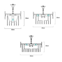 Suspension de luxe en cristal doré