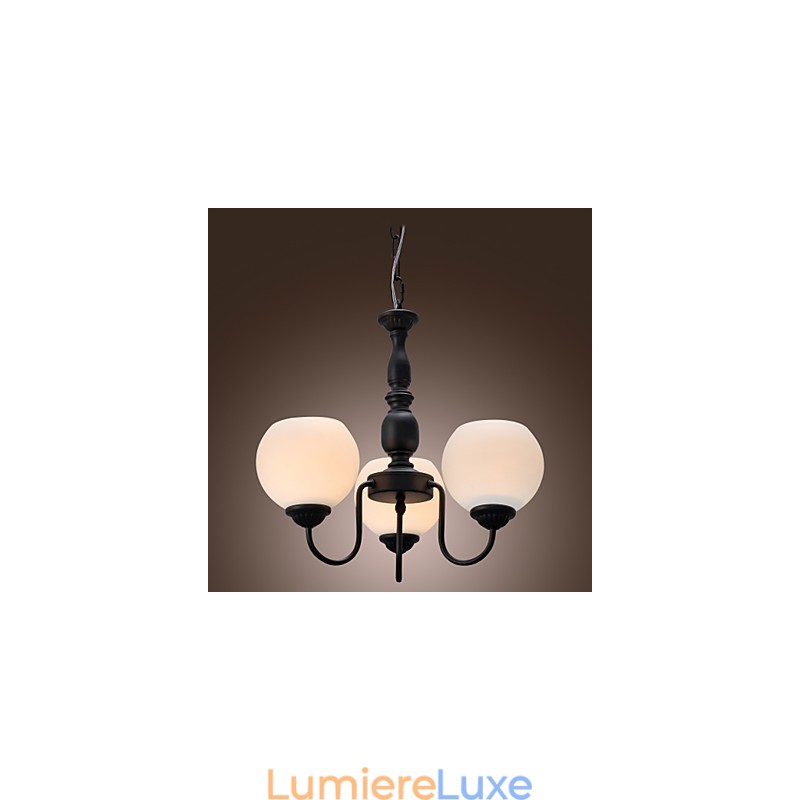 Lustre en bronze de style bougie classique traditionnel