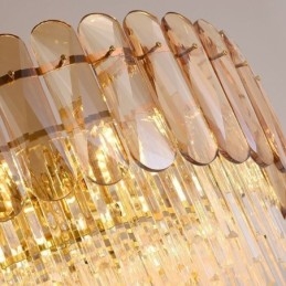 Suspension de luxe en cristal doré