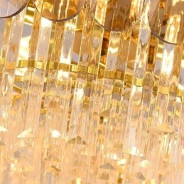 Suspension de luxe en cristal doré