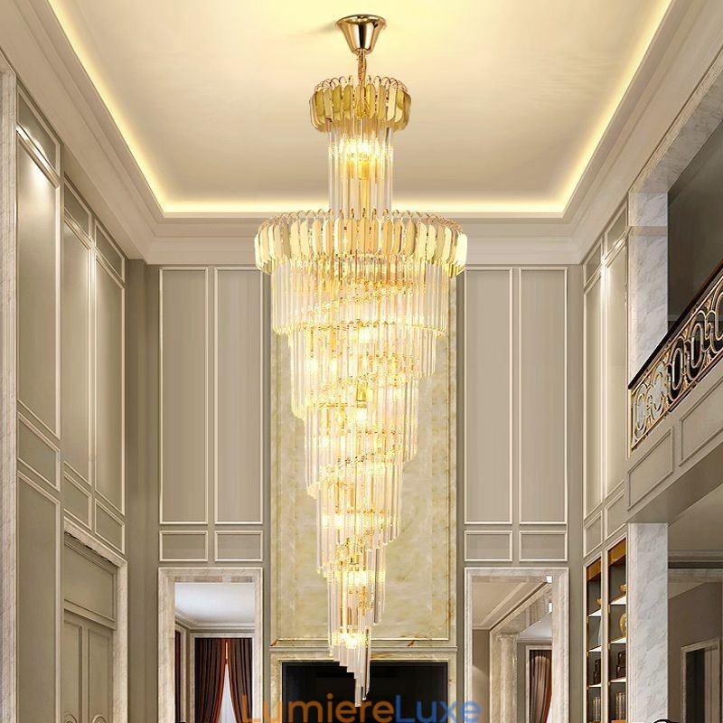 Grand plafonnier étincelant