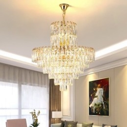 Suspension en cristal moderne, plafonniers contemporains