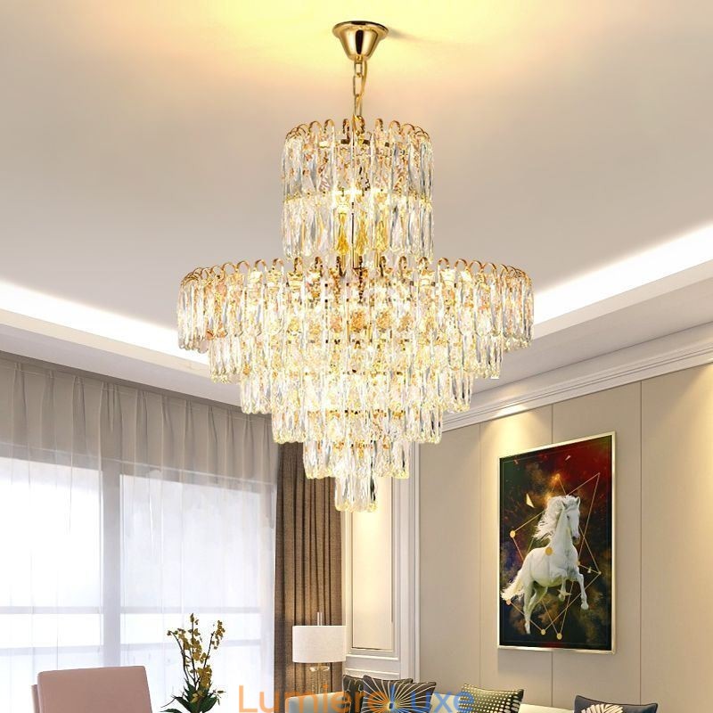 Suspension en cristal moderne, plafonniers contemporains