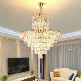 Suspension en cristal moderne, plafonniers contemporains