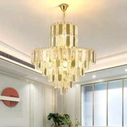 Suspension en cristal moderne, plafonniers contemporains