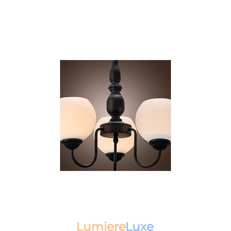 Lustre en bronze de style bougie classique traditionnel