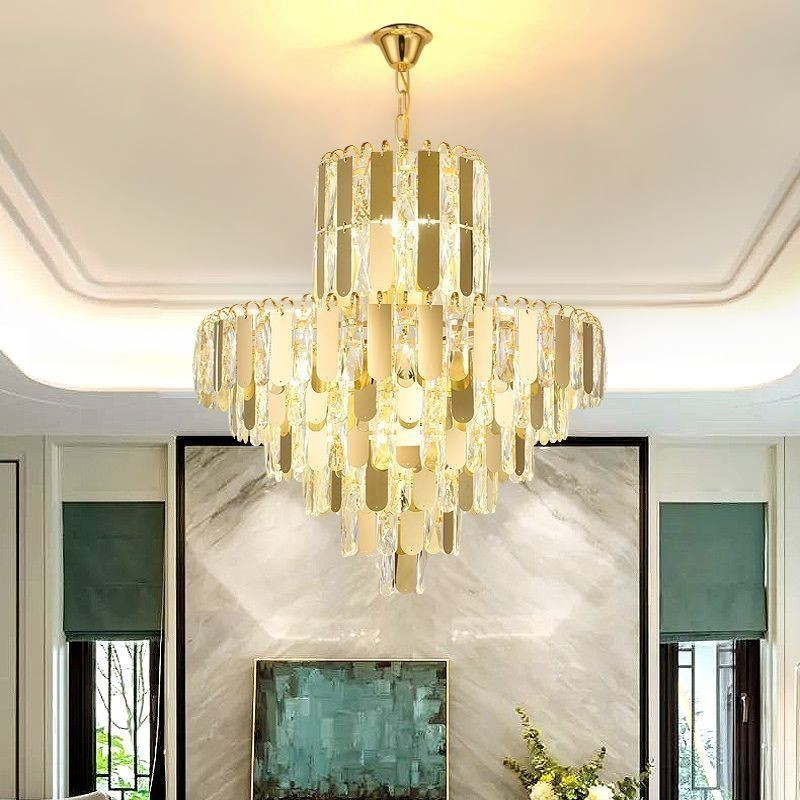Suspension en cristal moderne, plafonniers contemporains