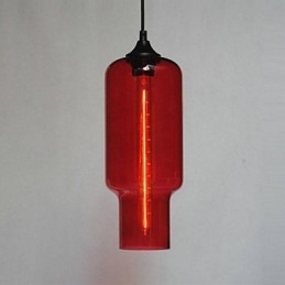 Suspension moderne en verre au design bulle marron