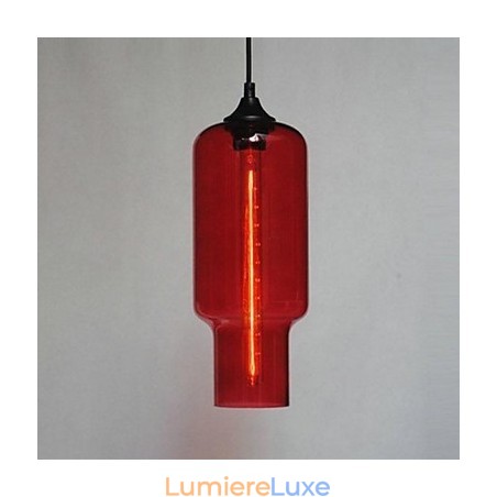 Suspension moderne en verre au design bulle marron Suspension moderne en verre au design bulle marron
