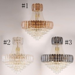 Plafonnier rond en cristal moderne