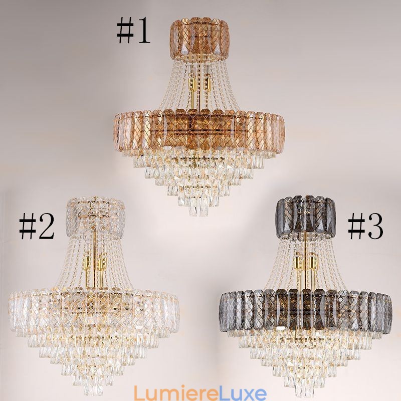 Plafonnier rond en cristal moderne
