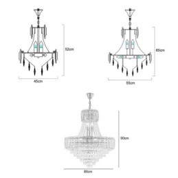 Plafonnier rond en cristal moderne