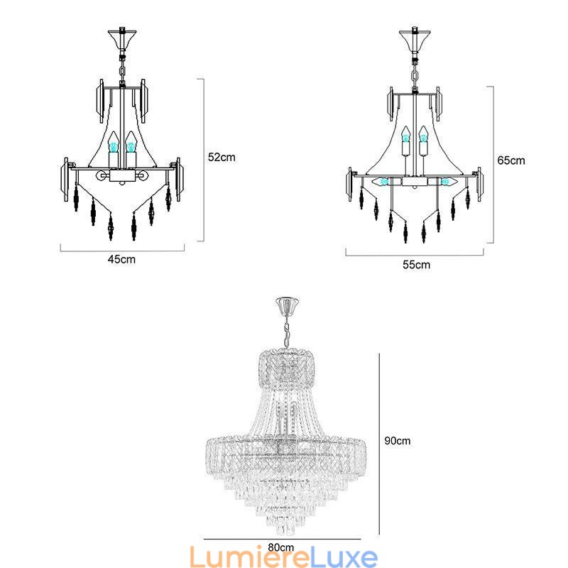 Plafonnier rond en cristal moderne