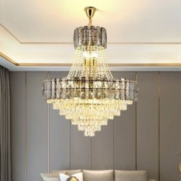 Plafonnier rond en cristal moderne