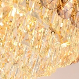 Plafonnier rond en cristal moderne