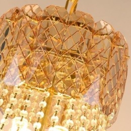 Plafonnier rond en cristal moderne