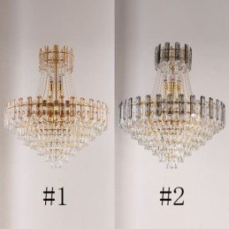 Plafonnier rond en cristal moderne