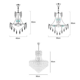 Plafonnier rond en cristal moderne