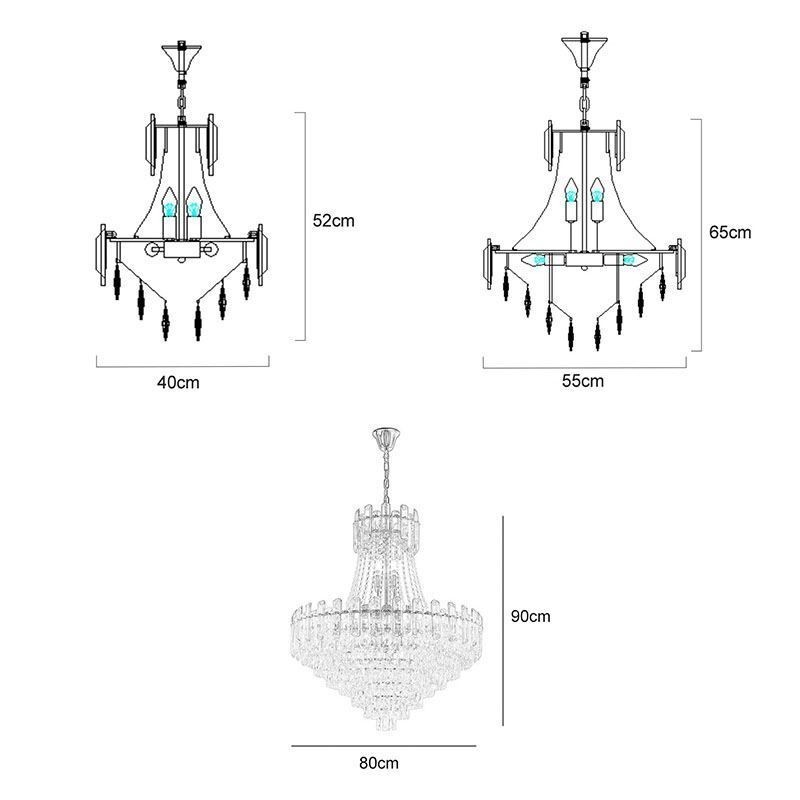 Plafonnier rond en cristal moderne