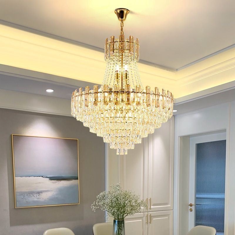 Plafonnier rond en cristal moderne