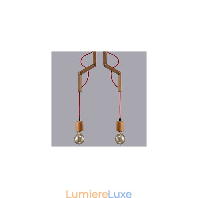 Lustre Mini Style Moderne Contemporain Bois Bambou