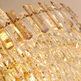 Plafonnier rond en cristal moderne