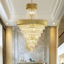 Plafonnier conique moderne en cristal