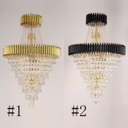 Plafonnier conique moderne en cristal