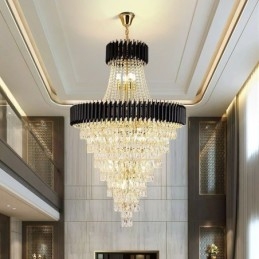 Plafonnier conique moderne en cristal