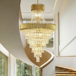 Plafonnier conique moderne en cristal