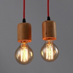 Lustre Mini Style Moderne Contemporain Bois Bambou