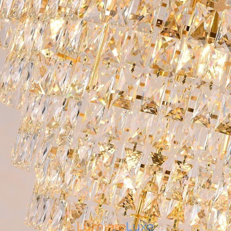 Plafonnier conique moderne en cristal
