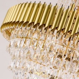 Plafonnier conique moderne en cristal