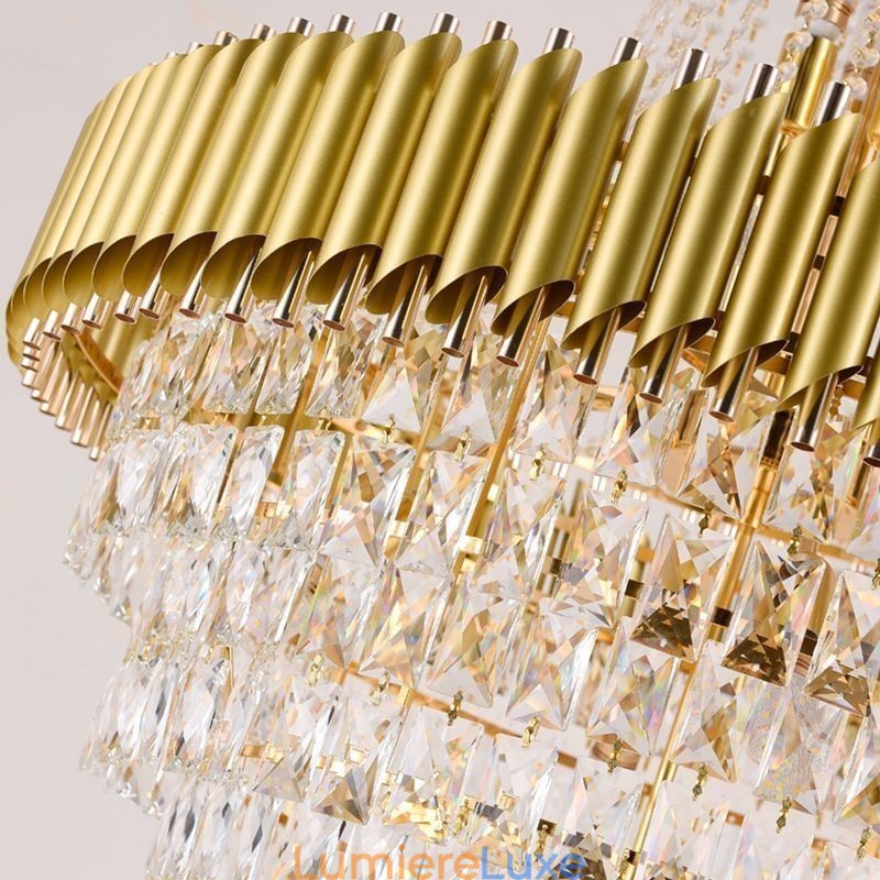 Plafonnier conique moderne en cristal