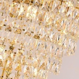 Lampe suspendue conique en cristal européen
