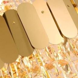 Lampe suspendue conique en cristal européen