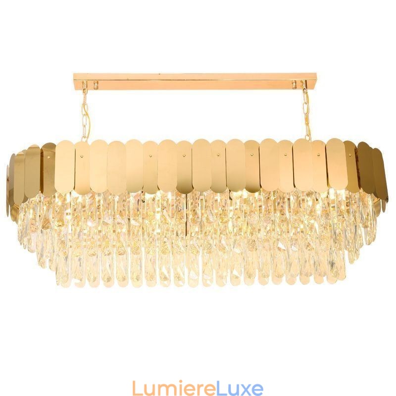 Suspension en cristal Plafonnier ovale de luxe