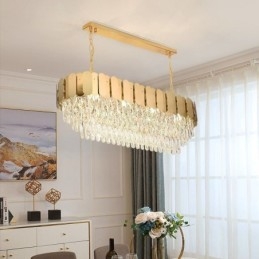 Suspension en cristal Plafonnier ovale de luxe